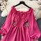 Sweetie Solid Color Ruffled Dress