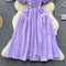 Fairy Square Collar Pleated Dress