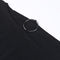 Ring-linked Split Black Halter Dress