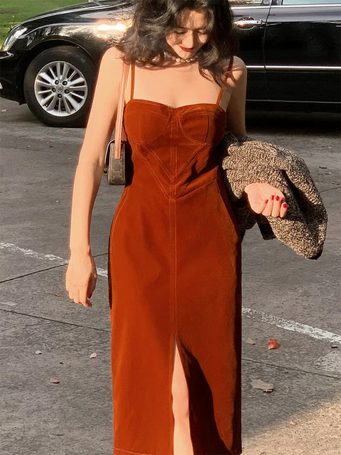 Backless Slimming Hip-wrapping Dress