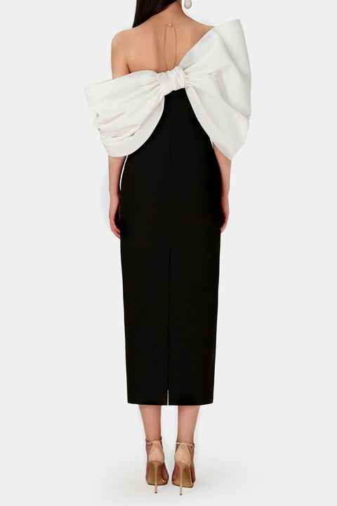 Niche Bow-tie Off-shoulder Dress