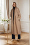 Thickened Lapel Extra-long Trench Coat