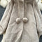 Thermal Fluffy Apricot Hooded Coat