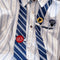 Uniform Style Striped Shirt with Ribbon