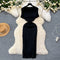 High-end Stretchy Split Knitted Dress