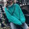 Round Collar Hollowed Oversize Sweater