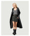 Crease-resistant Black PU Trench Coat