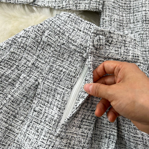 Round Collar Cardigan&Trousers 2Pcs