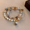 Crystal Double Circle Niche Design Bracelet