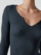 Niche V-neck Slim Ribbed Knitwear