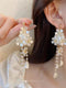 Flower Pearl Tassel Fashion Earrings