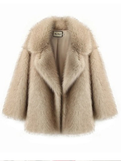 Fluffy Faux Fur Thermal Coat