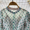 Green Polka Dot Mesh Shirt Dress