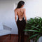 Sexy Backless Black Halter Dress