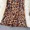 Leopard Printed Fishtail Half-body Skirt