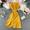 Vintage Asymmetric Ruffled Fishtail Dress