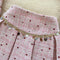 Beaded Blazer&Pleated Skirt Pink 2Pcs