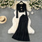 V-neck Cardigan&Fishtail Skirt Beaded 2Pcs