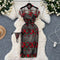 Ethnic Hollowed Floral Cheongsam with Pantie