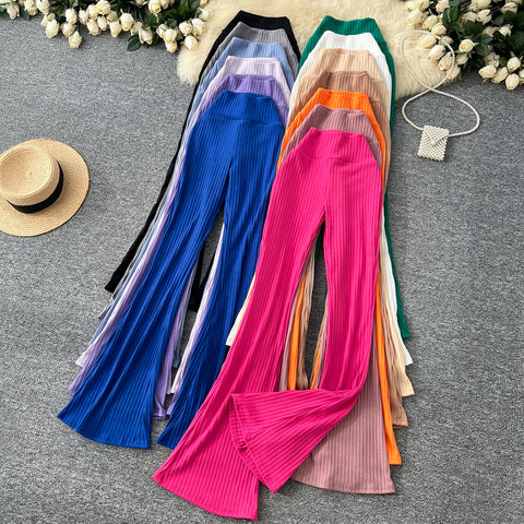 Niche Tip-striped Elastic Yoga Pants