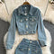 Jacket&Skirt Chic Denim 2Pcs