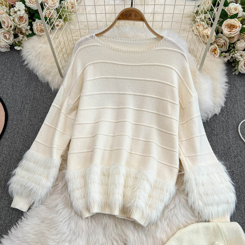 Sweater&Trousers White Sportswear 2Pcs