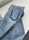 Korean Style Color-blocking Jeans