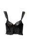 Ruffled Embroidered Mesh Camisole