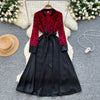 Embroidered Lace Stain Patchwork Dress