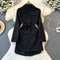 Niche V-neck Black Suit Dress