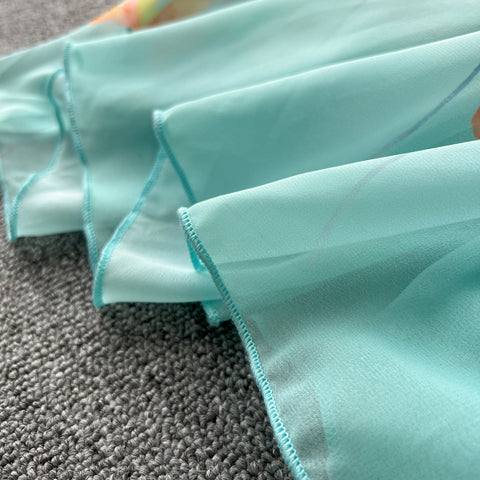 Off-shoulder Ruffled Floral Chiffon Dress