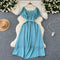 Square Collar Pleated Fairy Dress