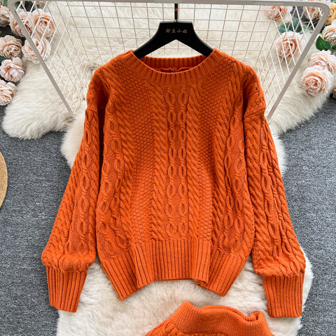 Thermal Sweater&Skirt Twisted 2Pcs