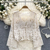 Sweetie Hollowed Crochet Sunscreen Cardigan