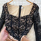 Black Lace Patchwork Velvet Dress