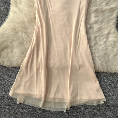 Sequined Embroidered Off-shoulder Mesh Dress