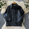 Vintage Lapeled PU Biker Jacket