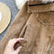 Vintage Furry Collar Denim Jacket