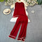 Irregular Design Knitwear&Trousers 2Pcs