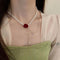 Rose Red Zirconia Collarbone Chain