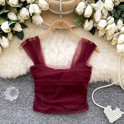 Fairy Mesh Padded Camisole Top