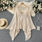 Sweetie Solid Color Loose-fit Knitwear