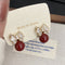 Zirconia Bow Fall Winter Earrings