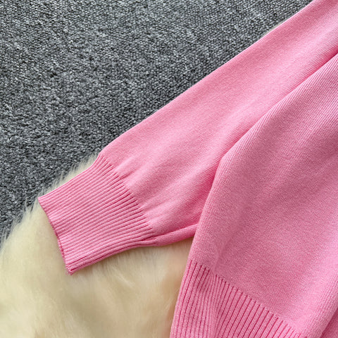Monogrammed Sweater&Trousers Casual 2Pcs