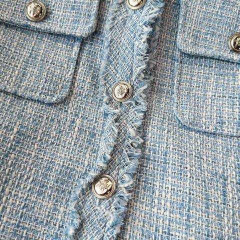 Blazer&Half-body Skirt Tweed 2Pcs