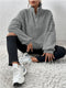 Stand Collar Soft Fleece Sweatshirt