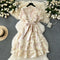 Delicate 3d Floral Puffy Dress