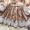 Lace Patchwork Glossy Satin Dress