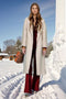 Thickened Lapel Extra-long Trench Coat