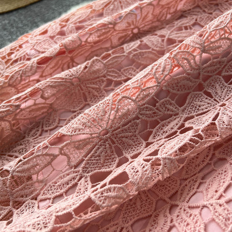 Retro Floral Crochet Lace Dress